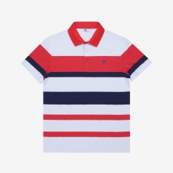Fila Golf Striped Férfi Rövid Ujjú Póló Fehér | HU-50126